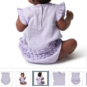 Gerber Lavender Ruffle Sleeve Bodysuit